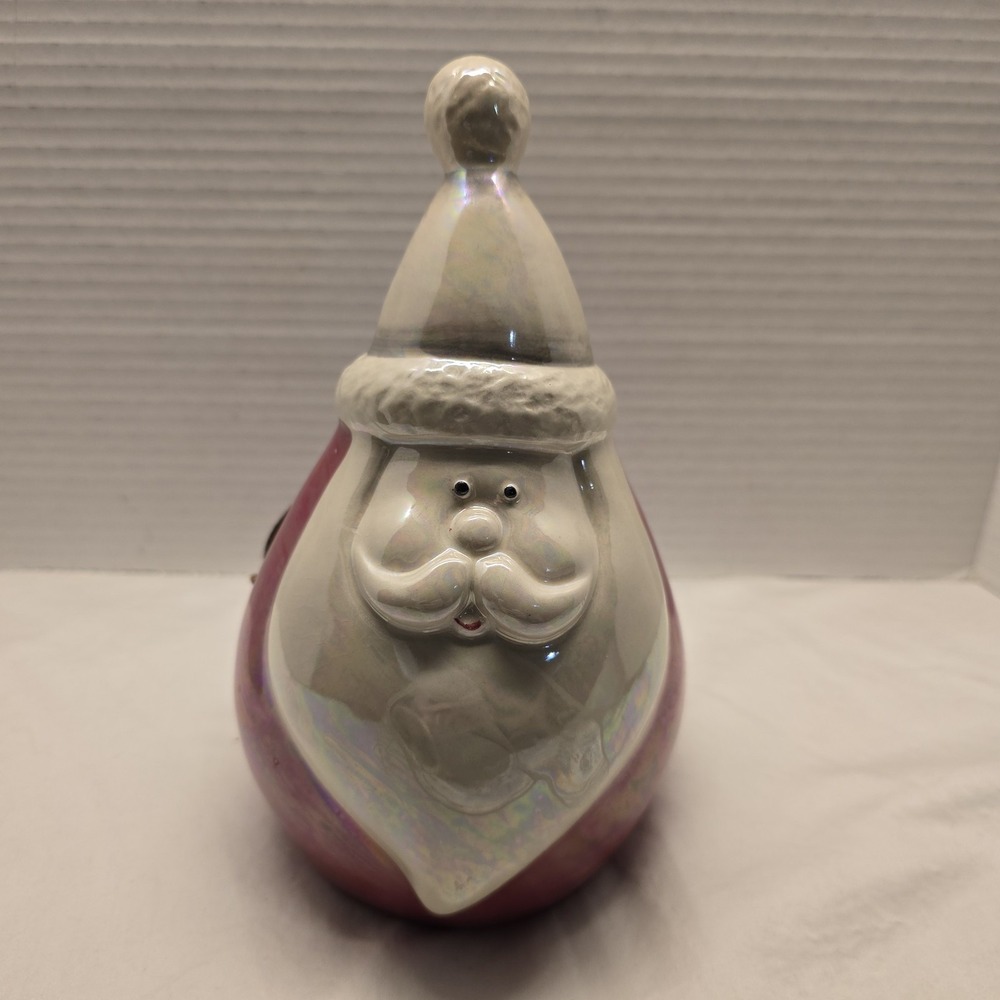 Decorative Santa Claus Christmas Figurine Ceramic Roly Poly